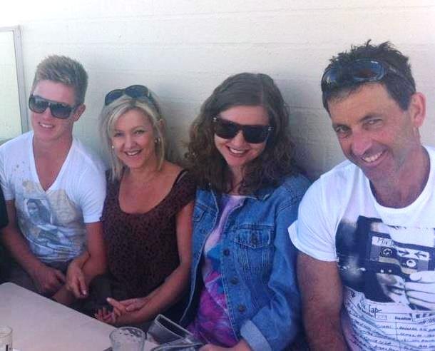 Adam Zampa with his family