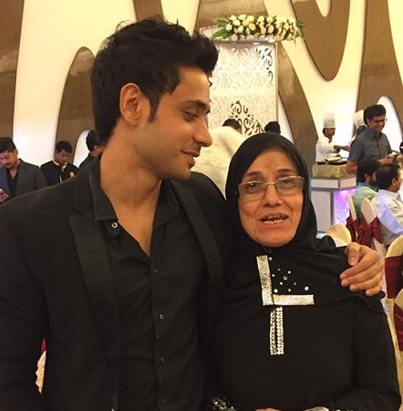 Adnan Khan with his mother