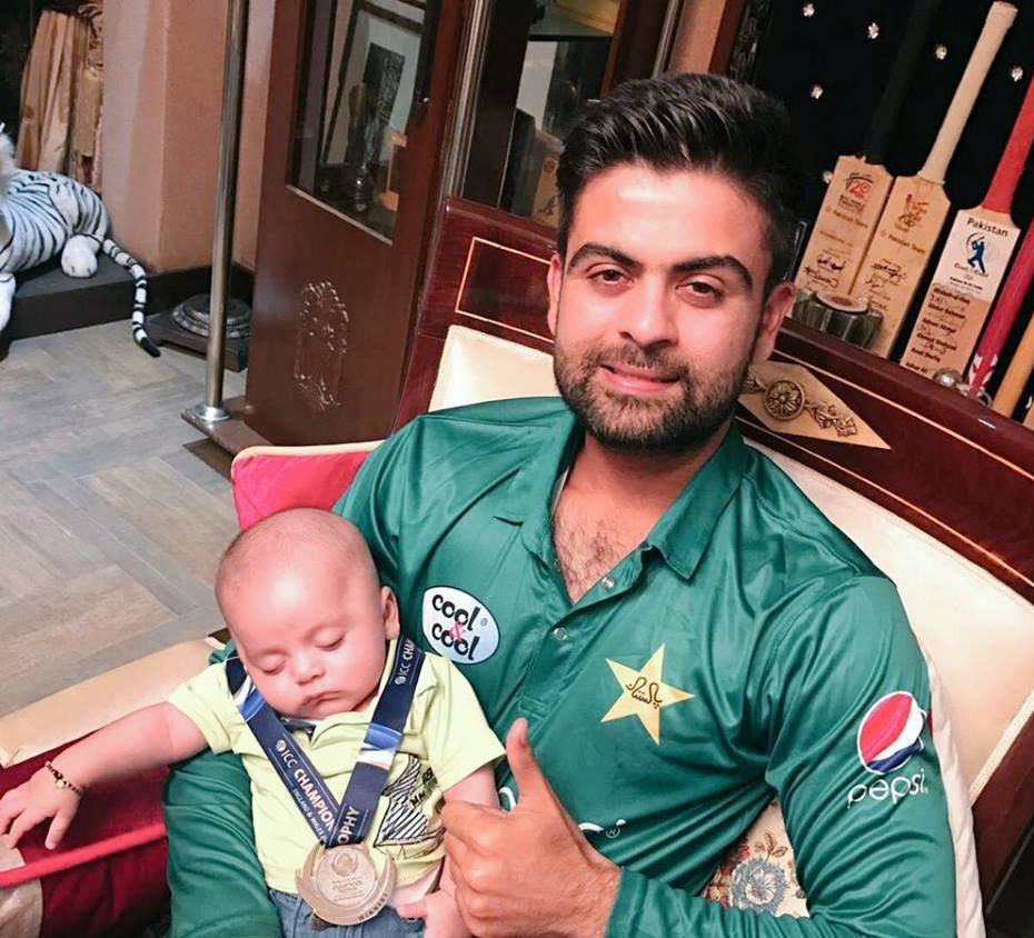 Ahmed Shehzad with his son