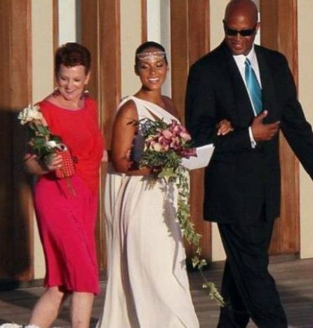 Alicia Keys With her mother & father