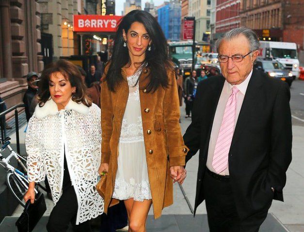 Amal Coolney with her Parents