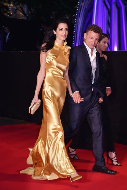 Amar Clooney with her half Brother Samar