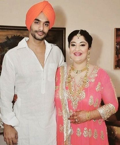 Angad Bedi with his sister Neha Bedi