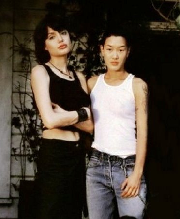 Angelina Jolie with Jenny Shimizu