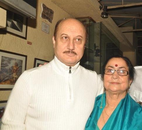 Anupam Kher With His Mother