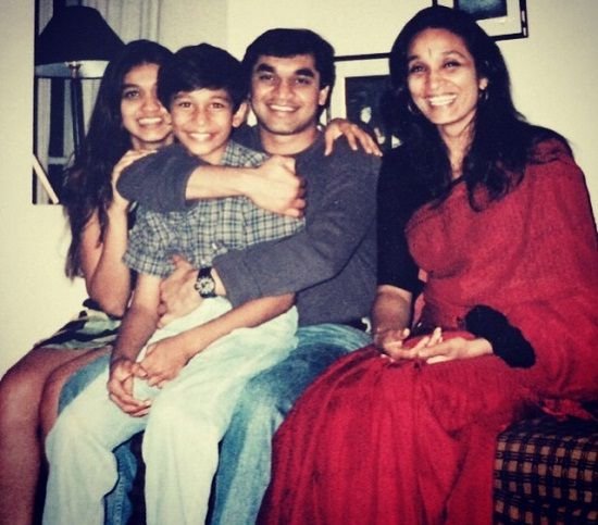 Young Arjun Kanungo with his mother (extreme right)