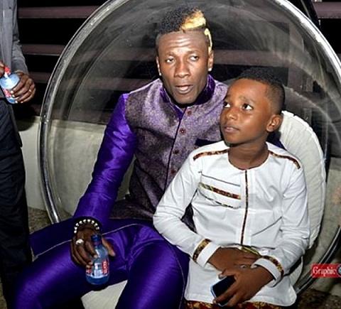 Asamoah Gyan and son Floyd Gyan