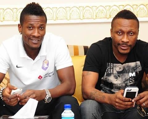Asamoah Gyan with his brother Baffour Gyan