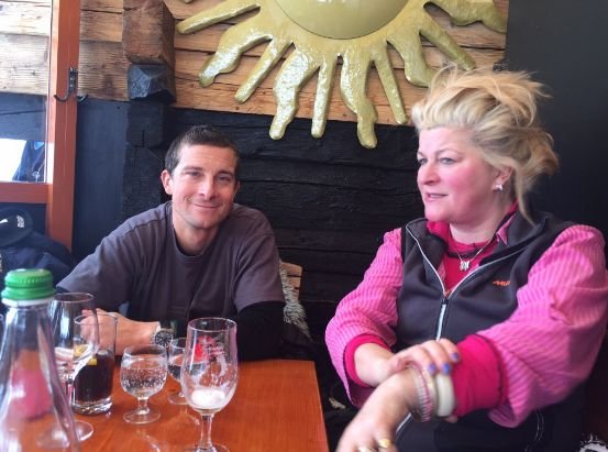 Bear Grylls with his sister, Lara