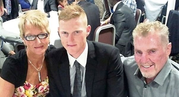 Ben Stokes with his parents