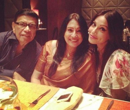 Bipasha Basu with her father and mother