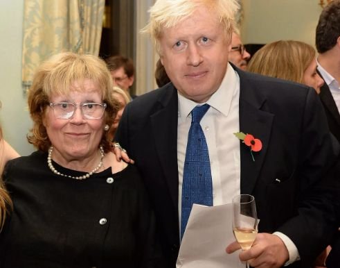 Boris Johnson with his mother