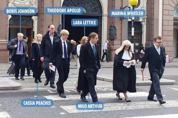 Boris Johnson with his wife and children
