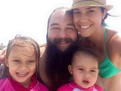 Bray Wyatt with his wife and daugthers