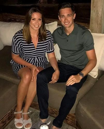 Chris Woakes with his wife Amie Louise Woakes