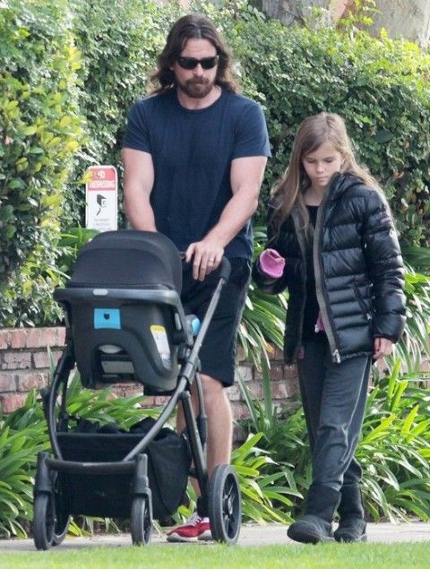 Chrisitian Bale with his daughter Emmeline Bale