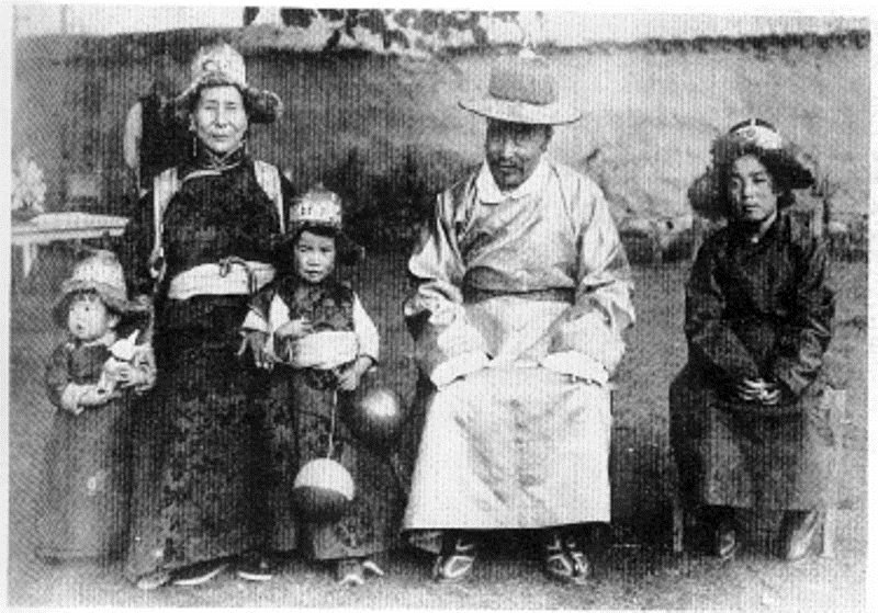 Dalai Lama With His Family