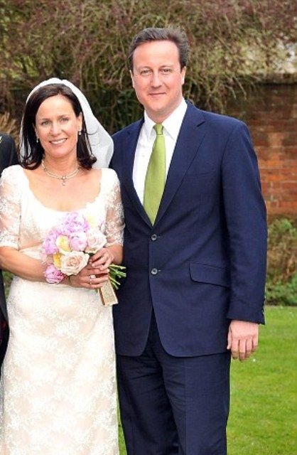 David Cameron with his younger sister Clare