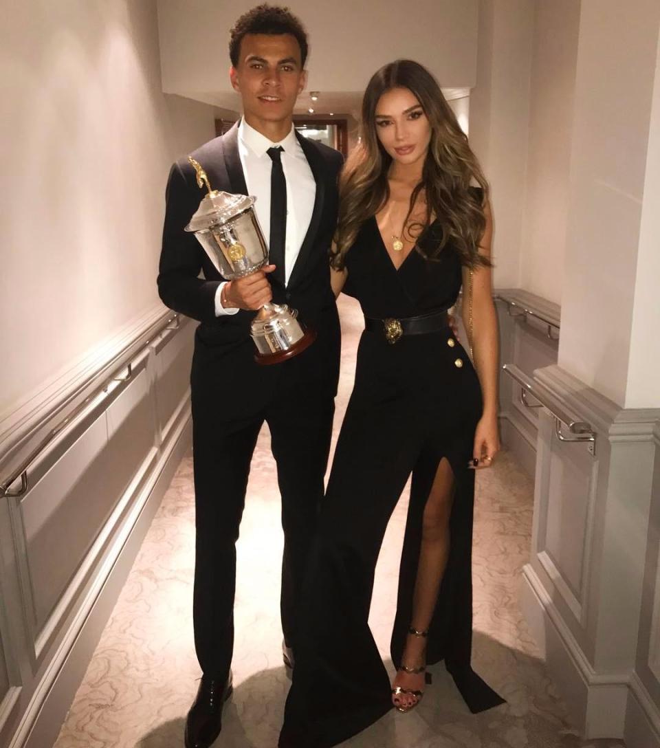 Dele Alli with his girlfriend Ruby Mae