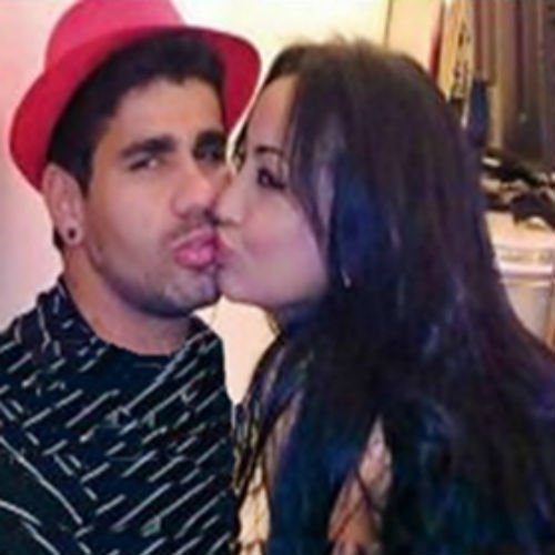 Diego Costa with his girlfriend Jair Costa