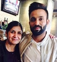 Dilpreet Dhillon with his mother