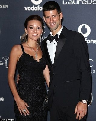 Djokovic with wife Jelena
