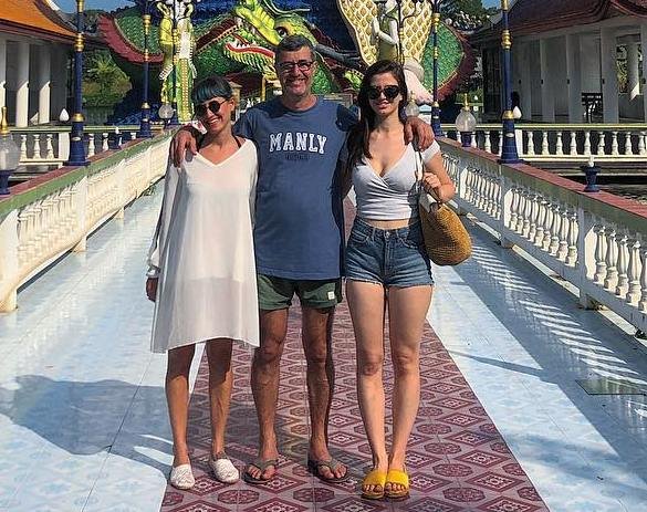 Giorgia Andriani with her Father and Sister