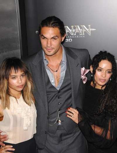 Jason Momoa with with his wife and step-daughter Lola Iolani Momoa