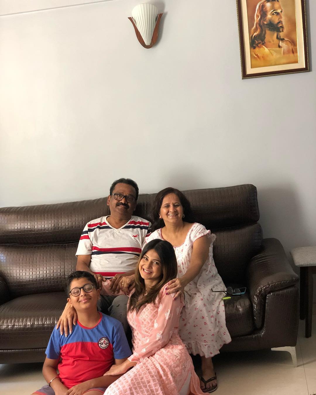 Jennifer Winget with her family