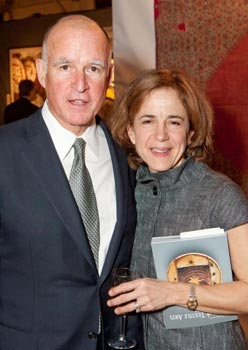 Jerry Brown with wife Anne Gust
