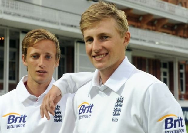Joe Root with his brother