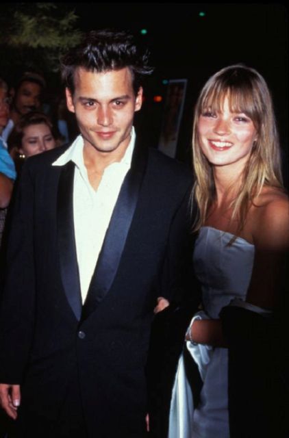 Johnny Depp with his girlfriend Kate Moss