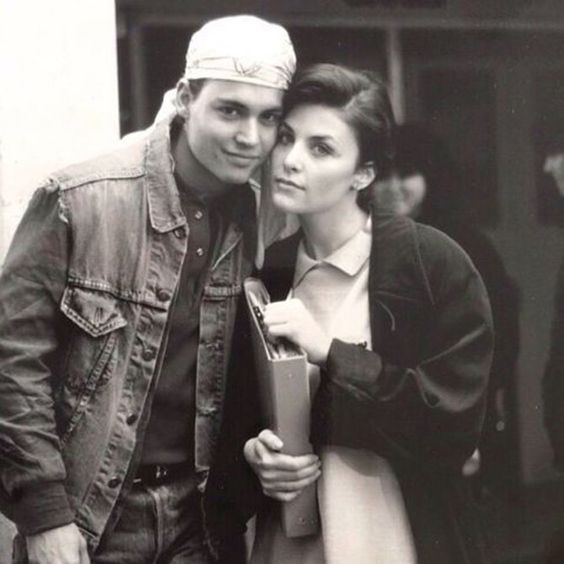 Johnny Depp with his girlfriend Sherilyn Fenn