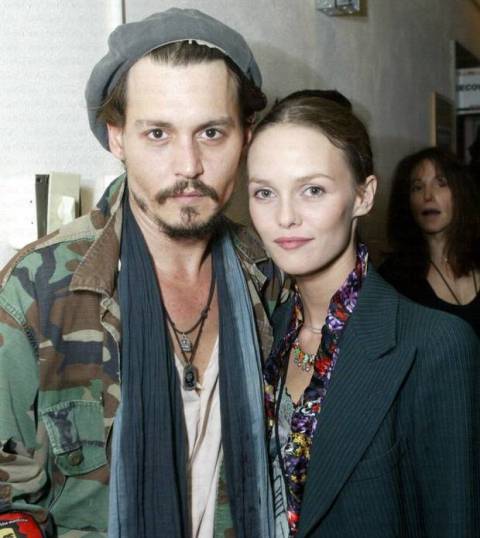 Johnny Depp with his girlfriend Vanessa Paradis