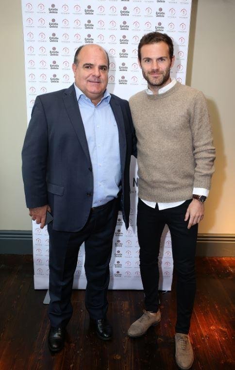 Juan Mata with his father