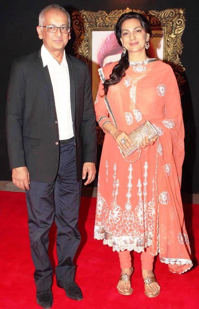 Juhi Chawla with her husband