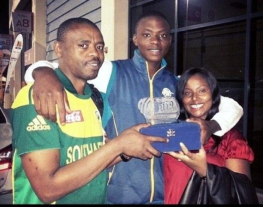 Kagiso Rabada with Parents