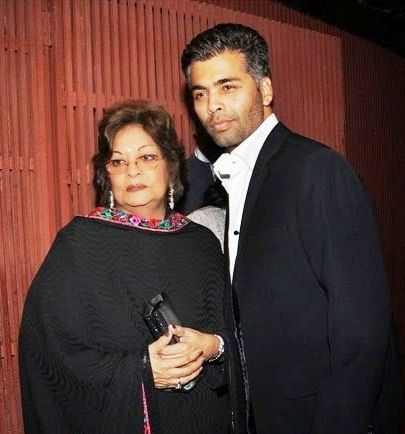 Karan Johar with his mother