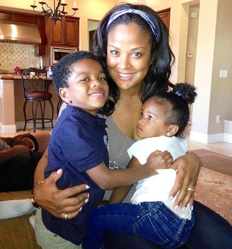 Laila Ali with her children