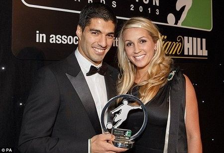Luis Suarez with his wife Sofia