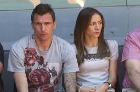 Mario Mandzukic with his girlfriend