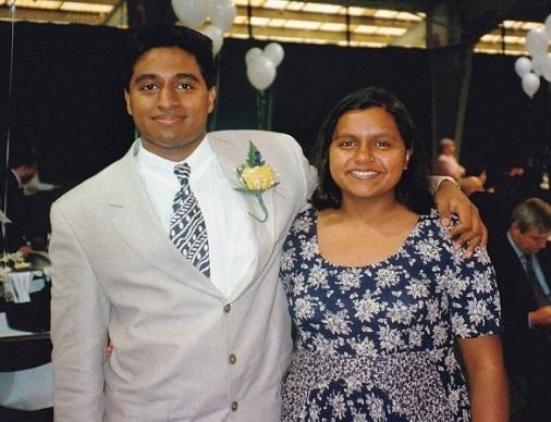 Mindy Kaling with her brother