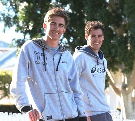 Mitchell Starc with his brother Brandon