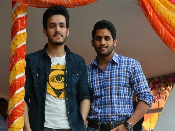Naga Chaitanya with Akhil Akkineni