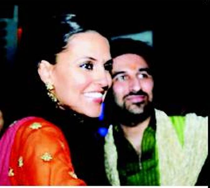 Neha Dhupia with her brother Hardeep Dhupia