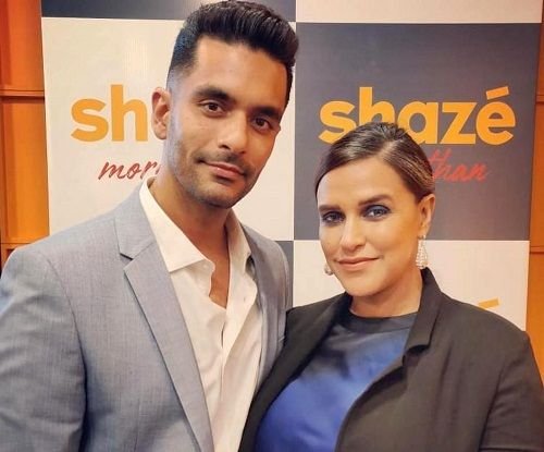 Angad Bedi with his wife Neha Dhupia