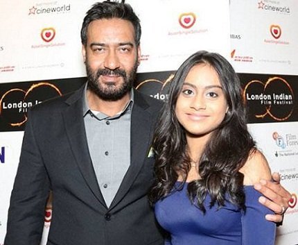 Nysa Devgan with her father Ajay Devgan