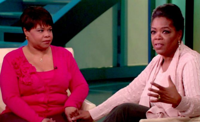 Oprah with her sister Patricia Lloyd