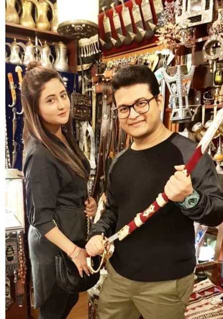 Rashami Desai with her brother