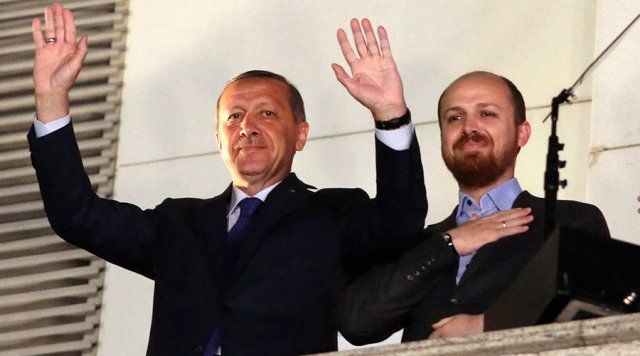 Recep Tayyip Erdou011fan with his son